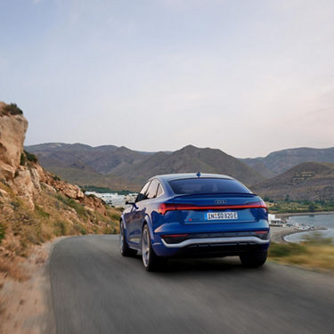 Dynamic rear view Audi SQ8 Sportback e-tron