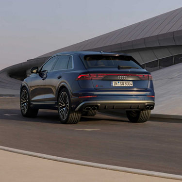 Rear and sude view Audi SQ8 SUV