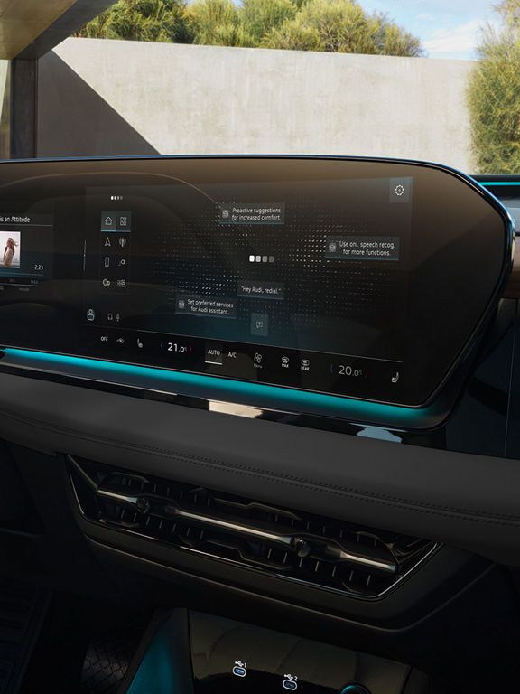 Audi assistant "Hey Audi" in the Audi Q6 SUV e-tron