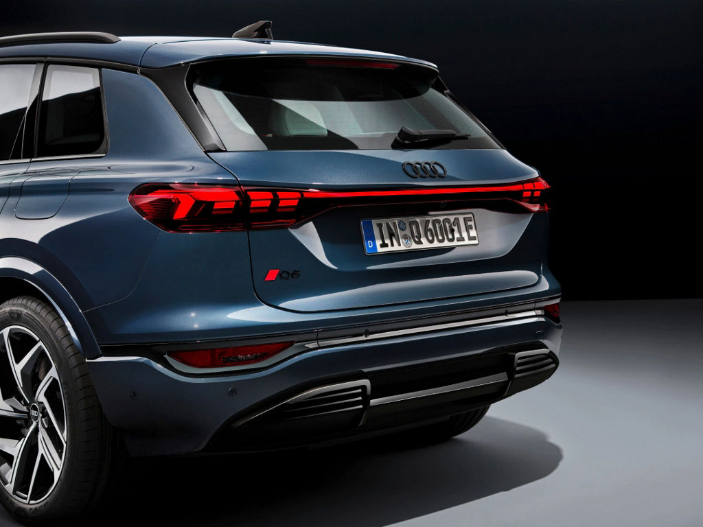 Audi rings on the rear of a vehicle