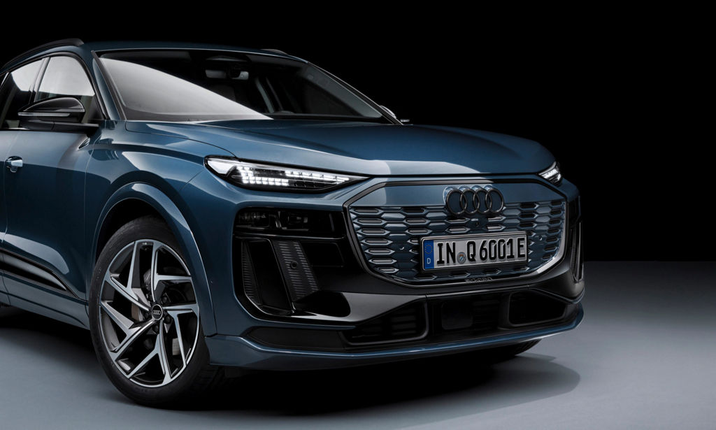 Audi rings on the front of a vehicle