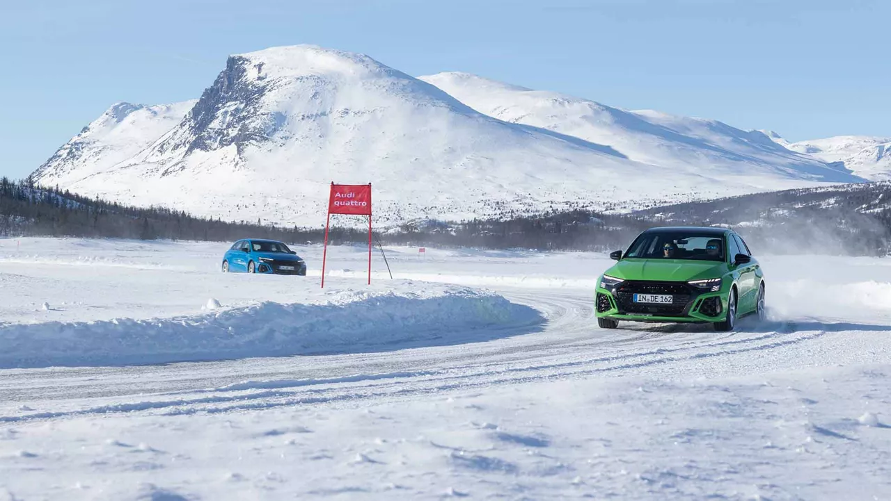 Audi quattrokurs på Golsjfellet.