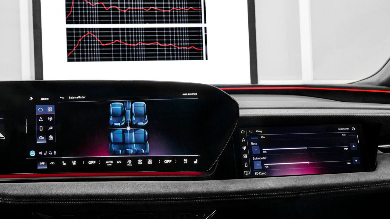Lydinnstillinger i A6 e-tron