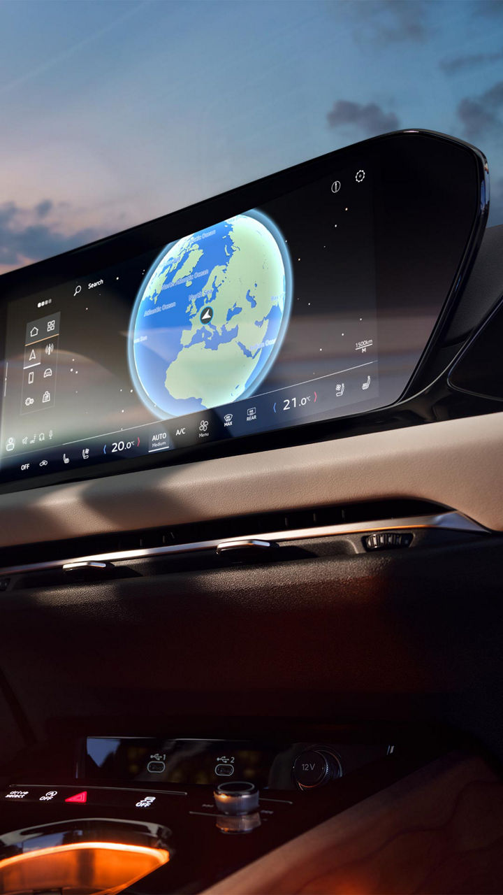Audi navigation & infotainment interior screen