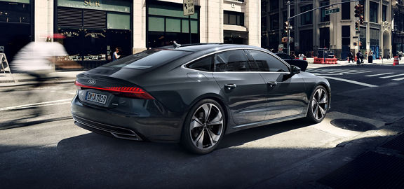 Side rear view Audi A7 Sportback