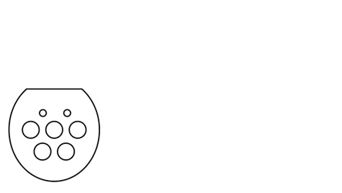 Illustration of a 3kW - 7kW slow charging socket