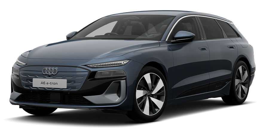 Dark blue Audi A6 Avant e-tron performance S Line render