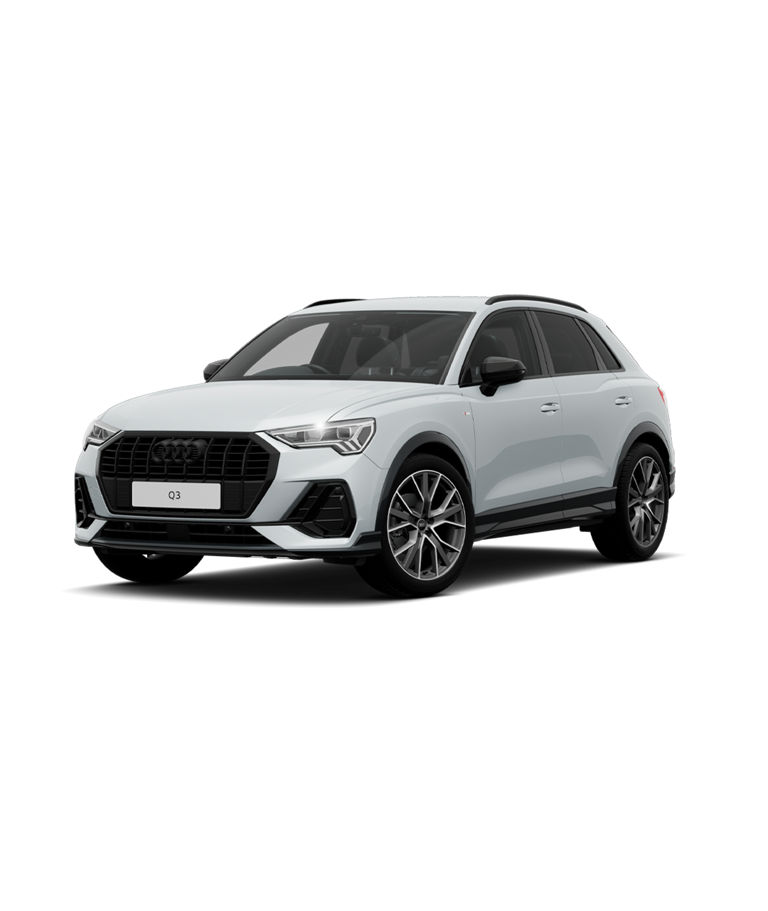 White Audi Q3 with black trim wheels 