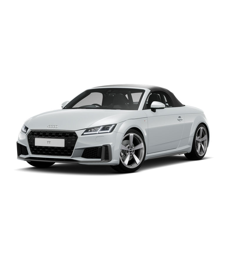 Audi TT in white background.