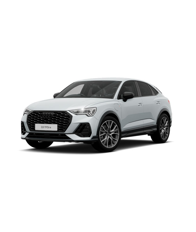 Front view of Audi Q3 on a white background.