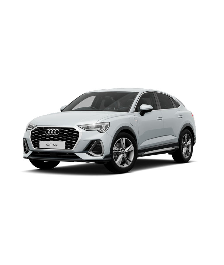 Front view of Audi Q3 on a white background.