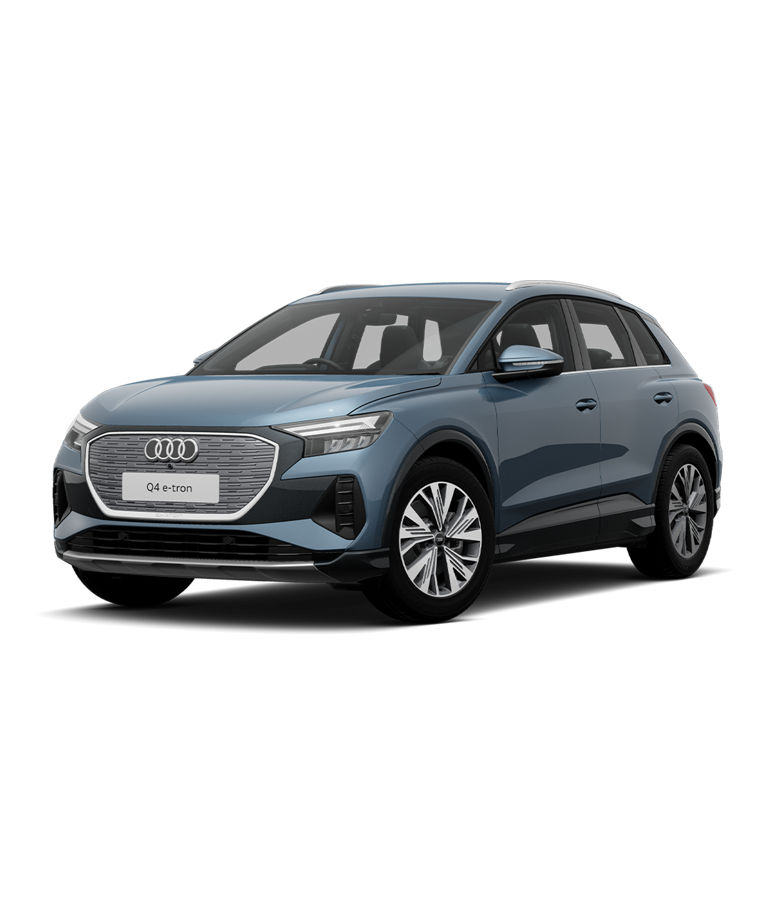 A blue electric SUV sport trim on a transparent background.