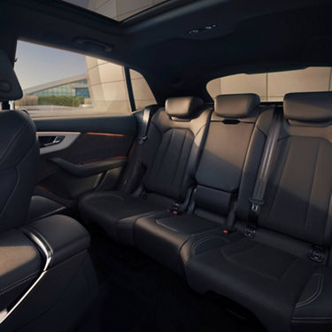 Internal view of all 3 backseats.