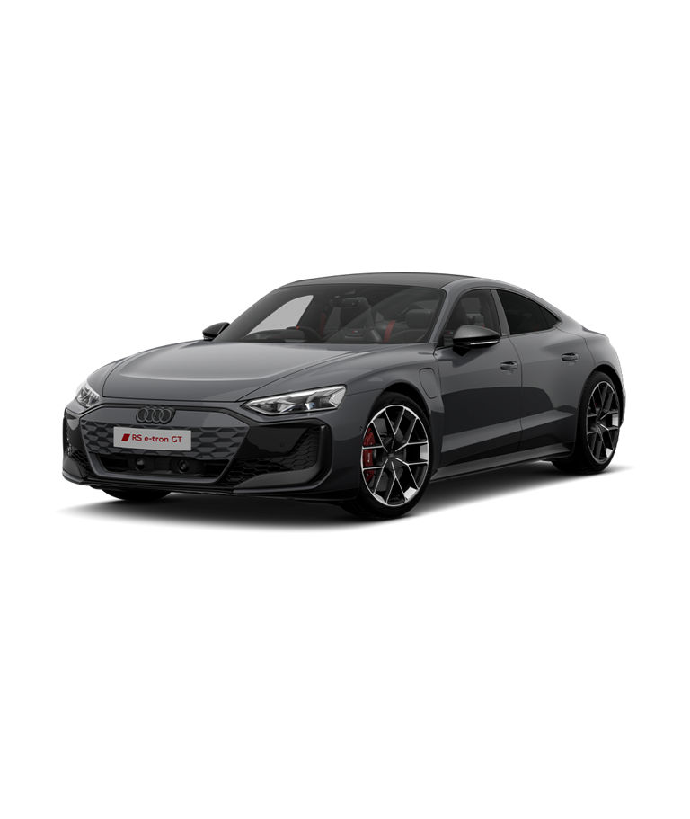 A sleek dark grey Audi RS e-tron GT Carbon Vorsprung trim on a white background.