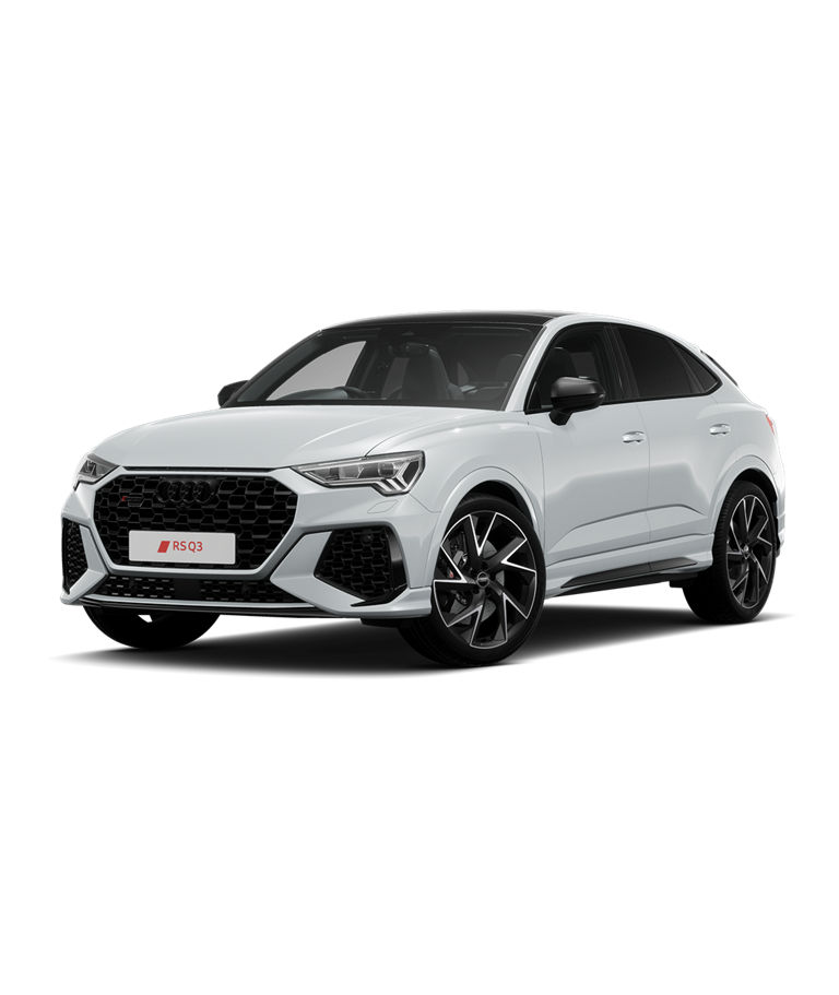 White Audi RS Q3 Sportback vorsprung trim on a transparent background.