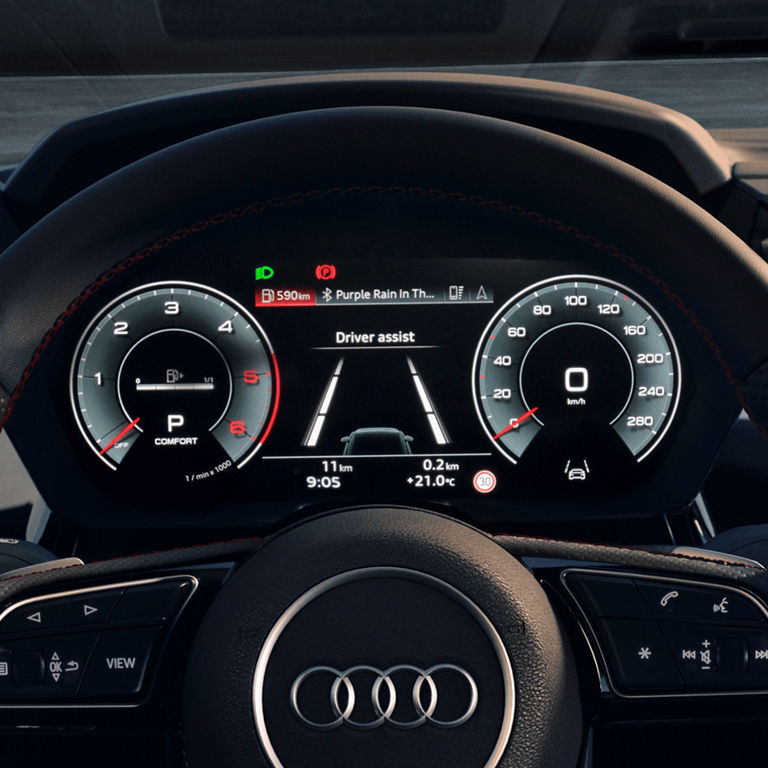 Audi S3 Sportback speedometer.