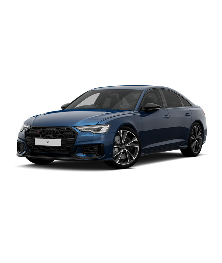 Blue  sedan on a transparent background.