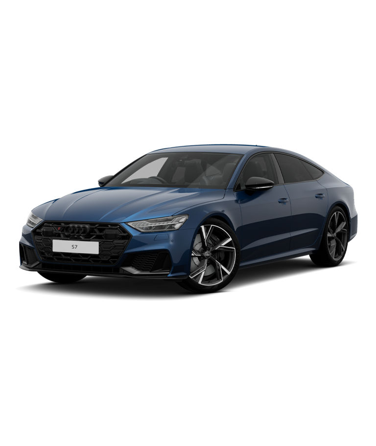 Audi S7 Sportback black edition trim on a plain background.