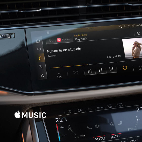 Touchpad display panel with apple logo.